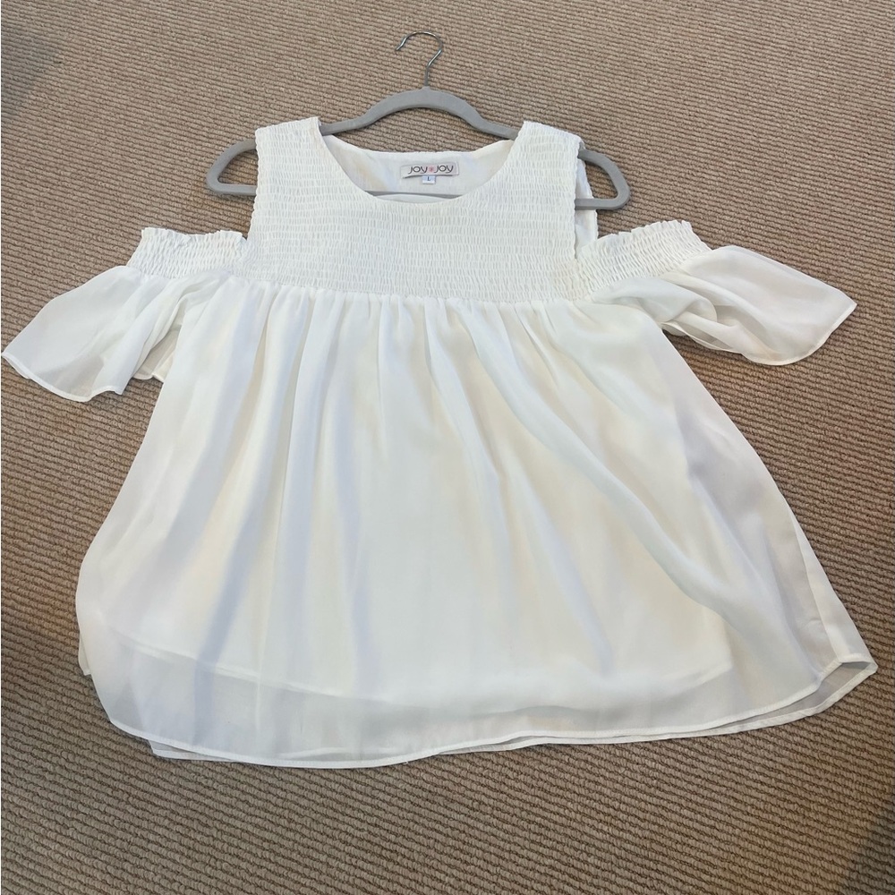 Joy Joy Ivory Smocked Top